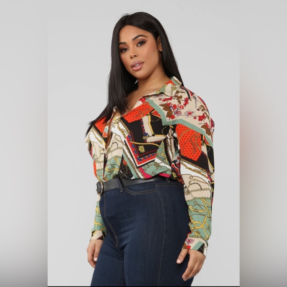 Fashion Nova Amara Top-Orange Combo - Picture 7 of 11